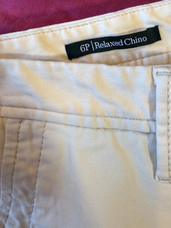 Talbots Relaxed Chino Tiger Embroidery Print 6P Petite Khakis Patterned - Picture 7 of 10